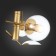 Suspension lamp ST LUCE. SL1150.203.08. Liora. 8x40 watts, E27, 65x65 cm, matte gold color