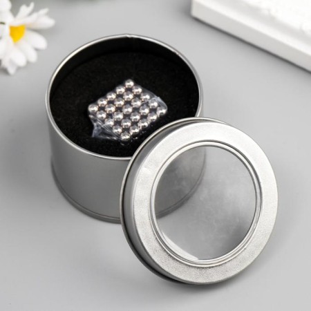Antistress Magnet "Neokub" 125 balls d = 0.6 cm (silver)-1