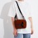 Youth bag with zipper, 1 outer pocket, brown color