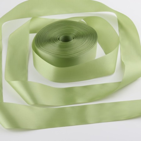 Satin tape, 50 mm × 100 ± 5 m, pistachio color