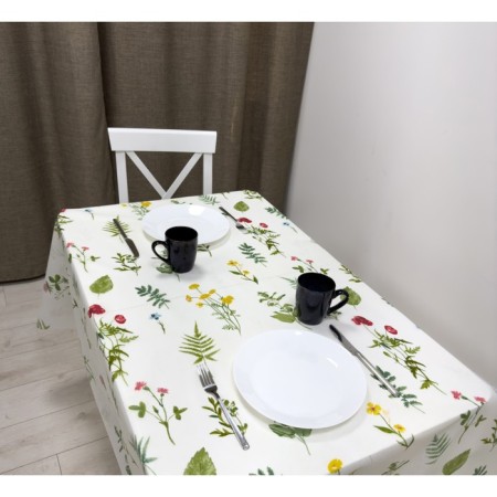 Milestock Meiwa Organdy 137 cm, roll 20 m, drawing "Field flowers"-1