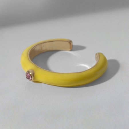 Ring "minimal" Strazinka, yellow color in gold, dimensionless-6