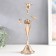 Summary metal per 1 candle "Three flowers" d-2.5 cm gold 10x10x33 cm