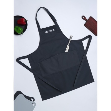 Apron Samura, 90 × 70 cm, gray color