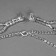 Set 2 objects: earrings, necklace "elegy" leaves, white color in silver, 40 cm