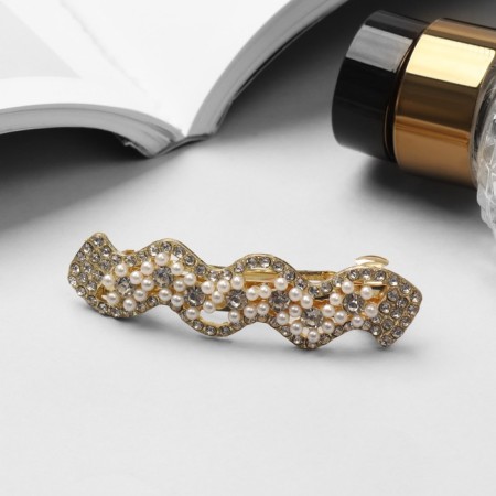 Halfish hair clip "Ronven" wave, 6.5 cm