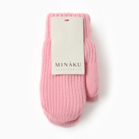 Baby mittens minku, pink color, 19 cm-3