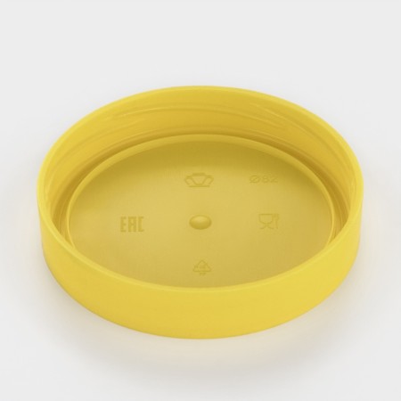 A set of glass cans with a yellow polymer lid, TO-82 mm, 450 ml, 6 pcs.-5