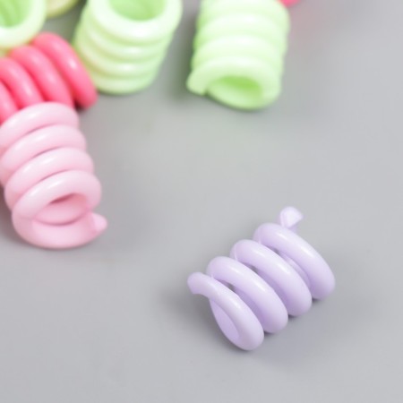 Beads for creativity plastic "Springs Pasteel" Color set 35 pcs 1.8x1.2x1.1 cm-2