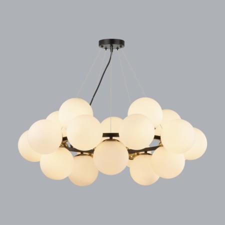 Lumion chandelier. Melona, ​​20x40W, E14, 855x855 mm, black, white, bronze color