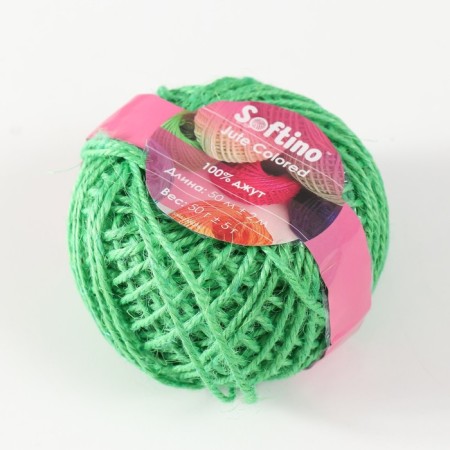 Yarn 100% juts "Softino Jute Colored" 50m ± 2m mint 50 g