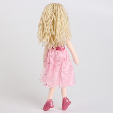 Soft toy "Doll" in a pink dress, 35 cm-2
