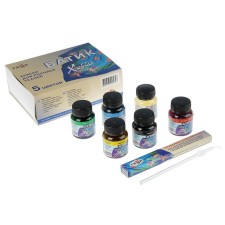 Batik-hobby gamma paint on fabric, a set of 5 colors x 75 ml + reserve composition