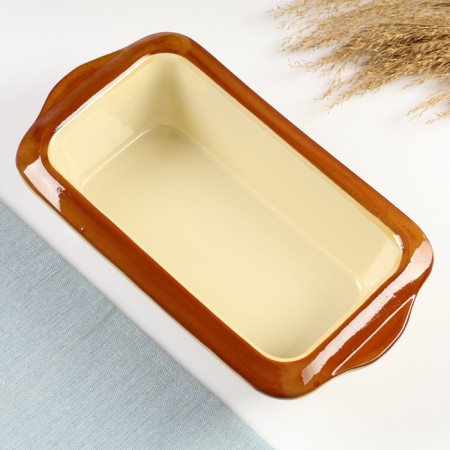 Baking capacity "Rectangular meal" 1l / 6.5x27x14.5cm, caramel-3