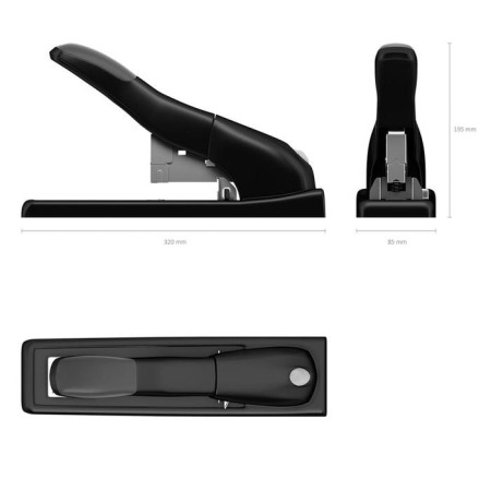 Stapler Powerful No. 23 Erichkrause "Elegance", up to 140 sheets, black-1