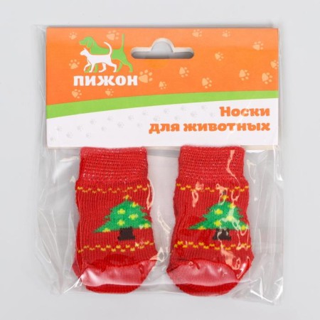 Nosks non -slip "Christmas trees", s (2.5/3.5 * 6 cm), set 4 pcs-1