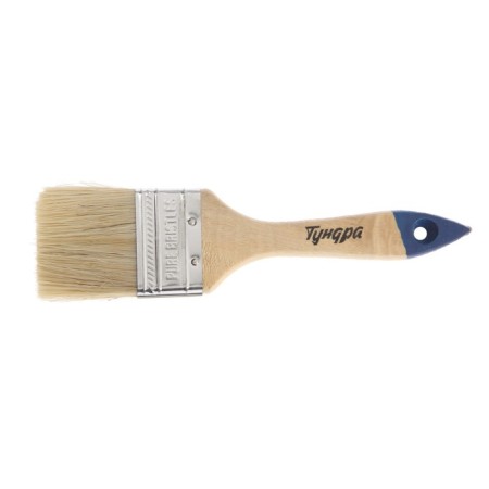 Brush flat tundra, natural bristles, wooden handle, 2 ", 50 mm-3