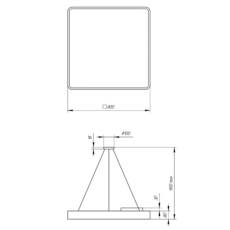 LED LED GEOMETRIA Quadro 110W 4000k 17300 IP40 80x80x8 black-2