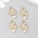 Decor for creativity metal, rhinestones "Maple leaflet with pearl" 1.7x1.3 cm