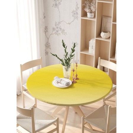The tablecloth “Yellow overflow”, round, oxford, elastic band, size 140x140 cm, diameter 105-120 cm-2