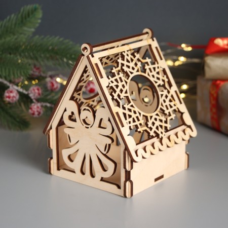 New Year's Domik box "Angel" 12x10x14 cm-2