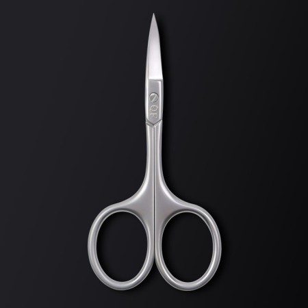 Manicure scissors "Premium", bent, narrow, 9.5 cm, on the blist, silver color-4