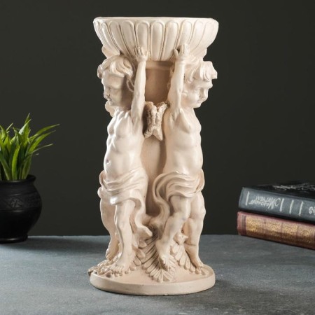 Figure pot "Three Angels", 0.3 l/15x15x33 cm, aged-3