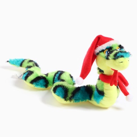 Soft toy "Snake", in the New Year's cap, 16 cm-3