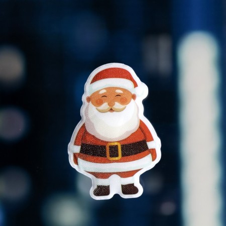 LED toy on Velcro "Santa Claus" 7 × 10 cm, batteries Lr44x3, glow of multi-1