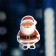 LED toy on Velcro "Santa Claus" 7 × 10 cm, batteries Lr44x3, glow of multi