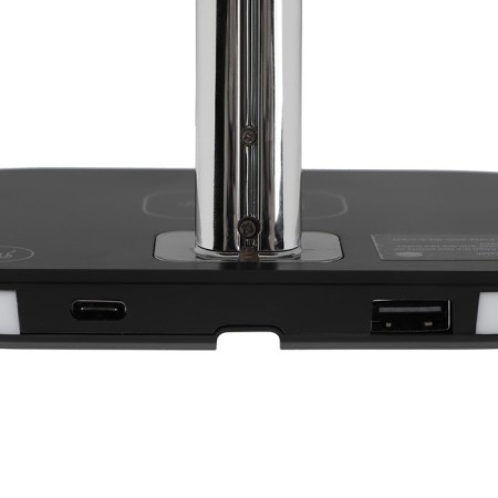 Wireless charging station 3 in 1 LCC-83, 15 W, Magsafe, with a stand, backlight, black-5