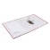 A4, 50 mm, calligrata, PVC, embossing "flax", metal edging, pocket for a spine, assembled, red, mix