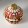 Souvenir Polystone Light "New Year's ball red with white patterns" 16.5x16.5x20 cm