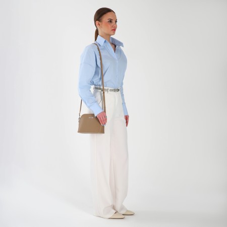 Women's bag over the shoulder Textura, small size, beige color-10
