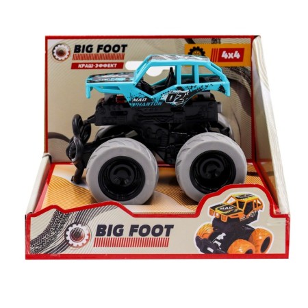 Friction Funky Toys Friction, with a crash effect, 4x4, blue color-1