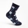 Women's terry socks "bears", dark blue color, size 23-25