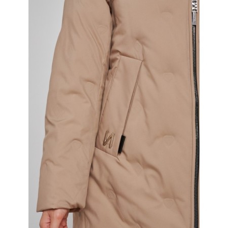 Coat insulated winter female, size 48, beige color-14