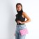 Lightning bag bag, long chain, pink color