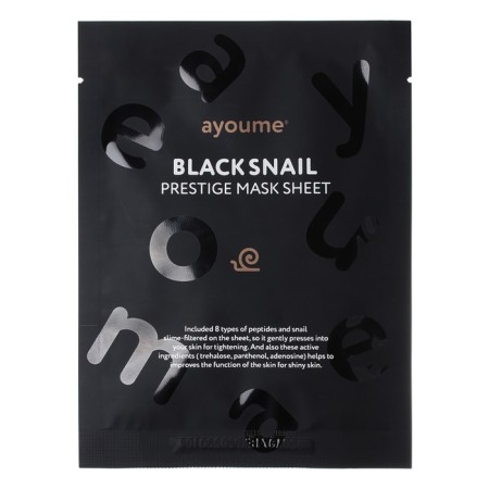 Fabric mask Ayoume Black Snail Prestige Mask Sheet, with a black snail mucin, 20 ml
