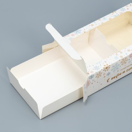 Box for Makarun "Snow Waltz" 18 x 10 x 5.5 cm, New Year-3