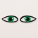 A set of Thermonacles "Eyes": right and left, 1.4 × 3.5 cm, oval, green color, 100 pcs.