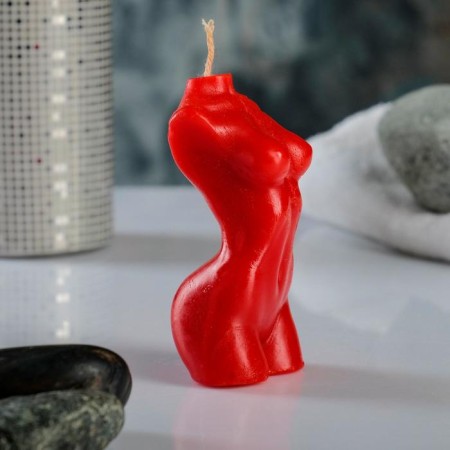 Figure candle "Women's Body No. 1" Red, 9cm-3
