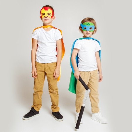 Carnival set "Battle Turtle": Cloak, Mask and Nunchaki-7