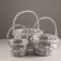 A set of baskets of 3 pcs, d31x17xh38cm, white, willow