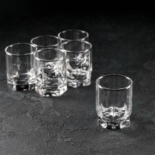 Set of glass piles for vodka Tango, 65 ml, 6 pcs