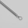 Cosmetic, bilateral needle, with loop, 12 cm, silver color