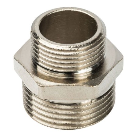 Nipple transition stout SFT-0004-000134, 1 "x 3/4", outer thread, nickel-plated brass