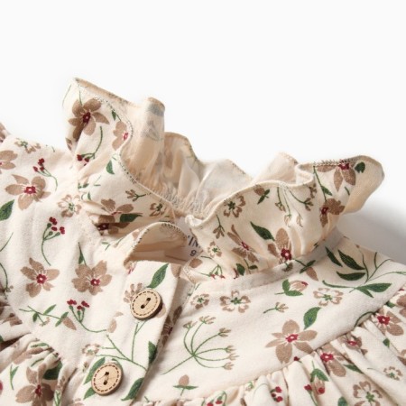 Платье для девочки MINAKU: Cotton collection цвет бежевый, р-р 92-1