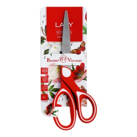Chancellery scissors 20.5 cm BrunovisConti LadyCut, rubberized handles-3