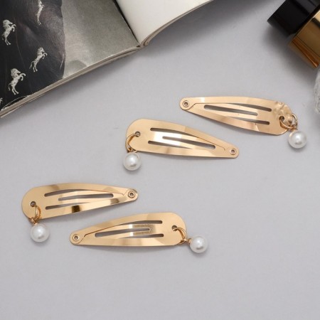 Invisibility for hair "Ophelia" (set 4 pcs) bead, 4.5 cm, gold-1